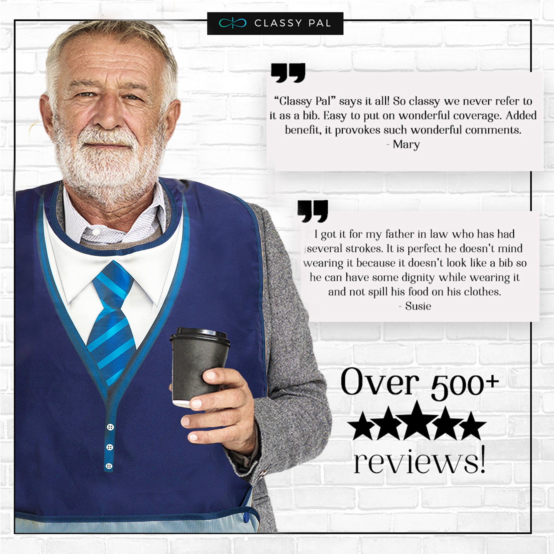 Men's Wipe 'n Wear™ Adult Bib Tie (1 Pack)
