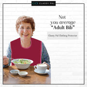 Dress 'n Dine™ Adult Bib Plain Maroon (1 Pack) - Classy Pal
