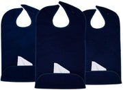 Dress 'n Dine™ Adult Bib Plain Navy Blue (1 Pack) - Classy Pal