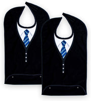 Men's Dress 'n Dine™ Adult Bib with Sweater and Tie - Classy Pal