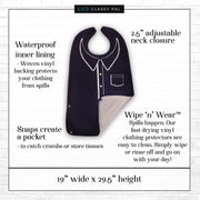 Men's Wipe 'n Wear™ Adult Bib Polo (1 Pack) - Classy Pal
