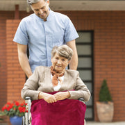 Ruby Red Adult Wheelchair Blanket with Pocket - Classy Pal Wheelchair Blankets