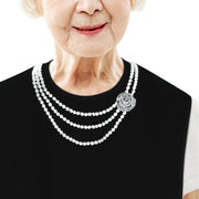 Women's Dress 'n Dine™ Adult Bib with Pearl Necklace - Classy Pal Dress 'n Dine Adult Bibs