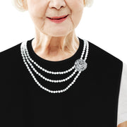 Women's Dress 'n Dine™ Adult Bibs with Pearl Necklace (2 Pack) - Classy Pal