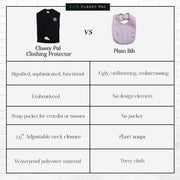 Women's Dress 'n Dine™ Adult Bibs with Pearl Necklace and Silver Brooch (2 Pack) - Classy Pal