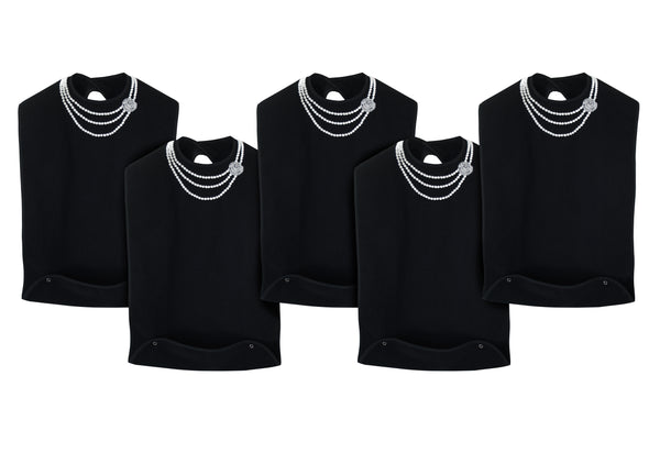 Women's Dress 'n Dine™ Adult Bibs with Pearl Necklace 5 Pack