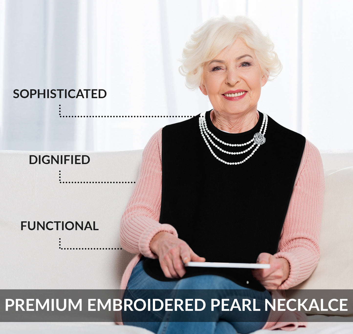Women's Dress 'n Dine™ Pearl Necklace & Men's Sweater and Tie (2 Pack)