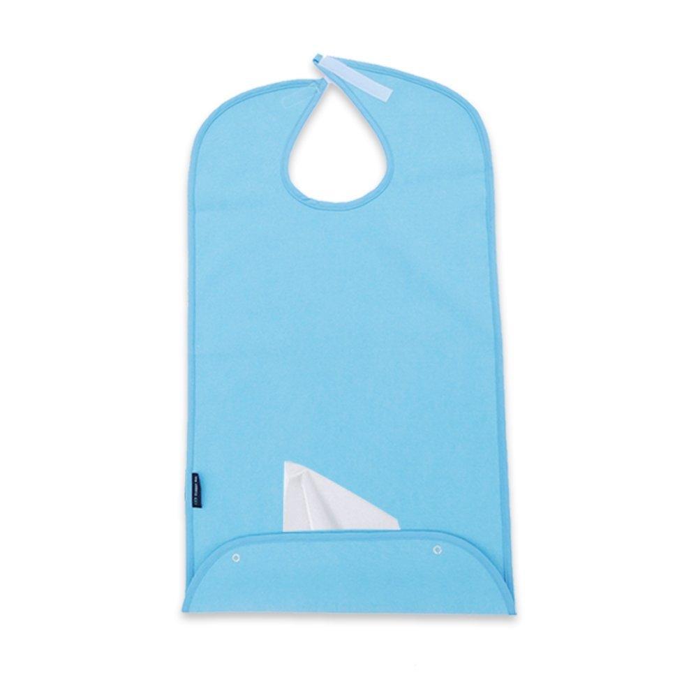 Dress 'n Dine™ Adult Bib Plain Light Blue (3 Pack) - Classy Pal