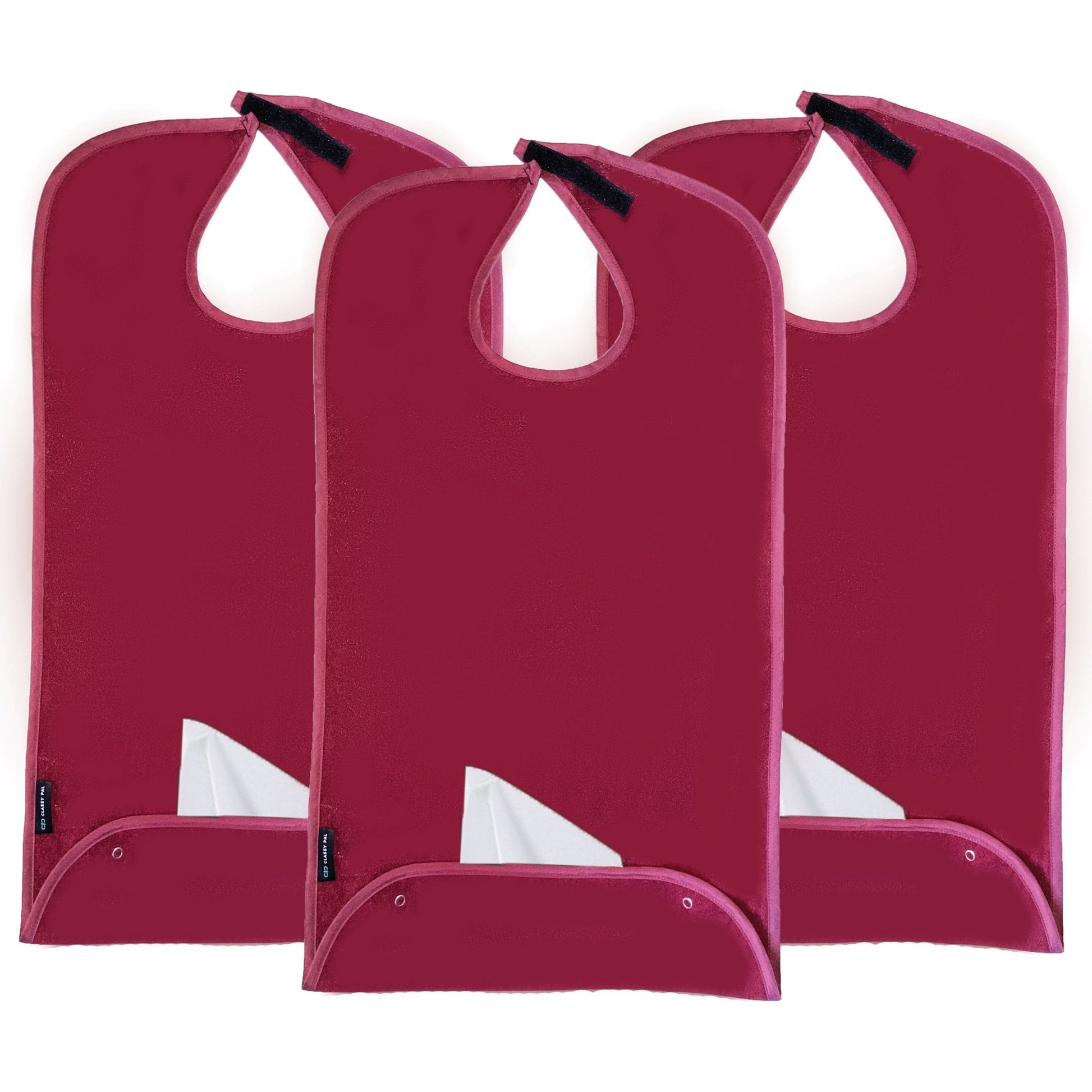 Dress 'n Dine™ Adult Bib Plain Maroon (1 Pack) - Classy Pal