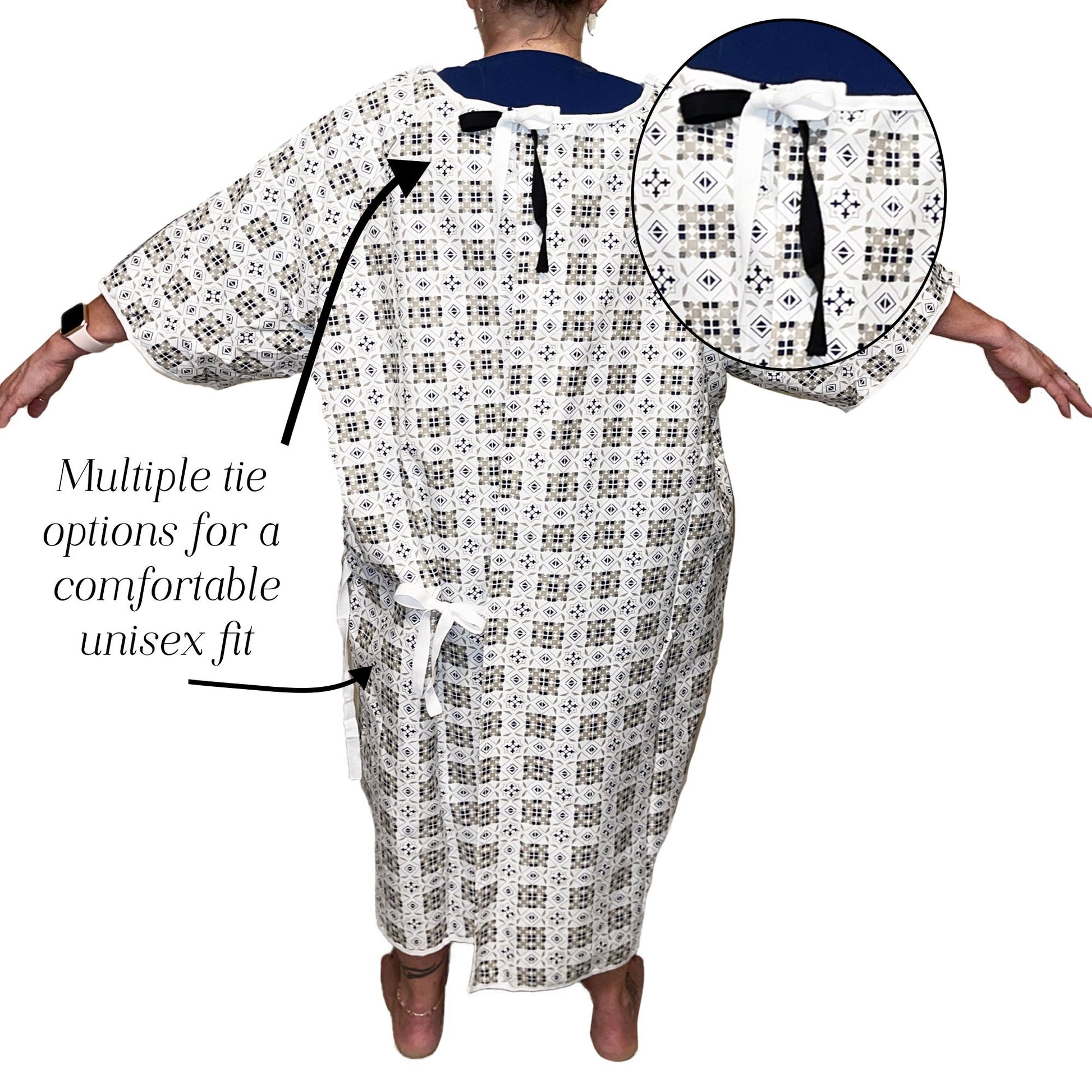 Hospital Gown with Back Tie - Classy Pal