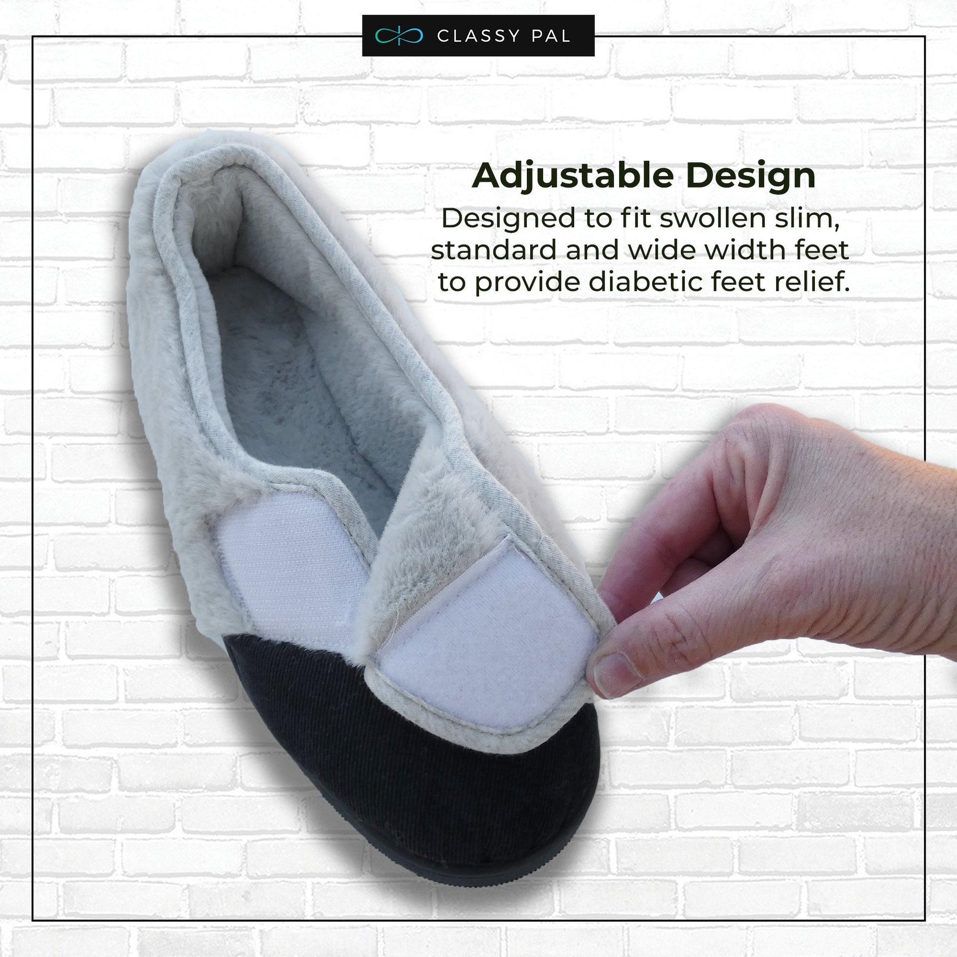 Memory Foam Diabetic Slippers - Classy Pal Shoe