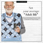 Men's Dress 'n Dine™ Adult Bib Argyle Sweater - Classy Pal Dress 'n Dine Adult Bibs