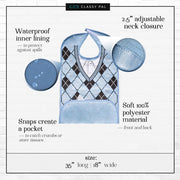 Men's Dress 'n Dine™ Adult Bib Argyle Sweater - Classy Pal