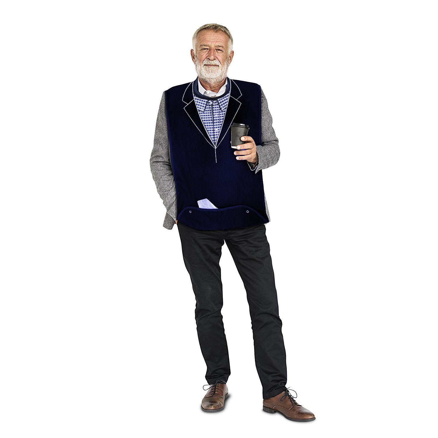 Men's Dress 'n Dine™ Adult Bib Blazer - Classy Pal Dress 'n Dine Adult Bibs