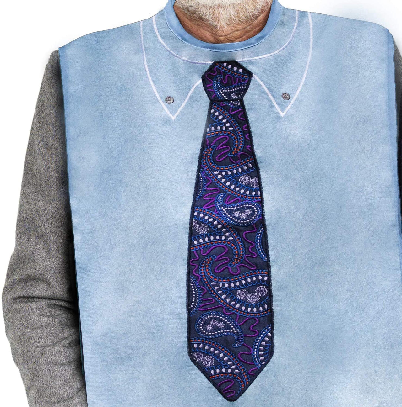 Men's Dress 'n Dine™ Adult Bib Paisley Tie - Classy Pal Dress 'n Dine Adult Bibs