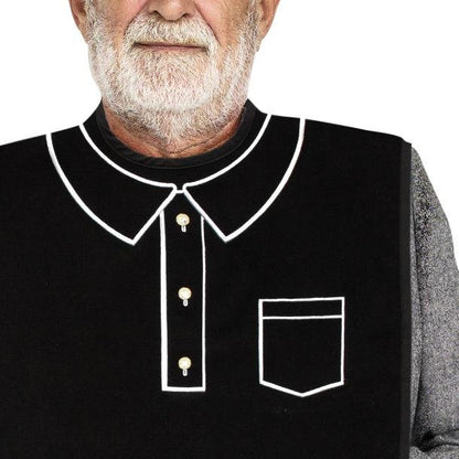 Men's Dress 'n Dine™ Adult Bib Polo - Classy Pal Dress 'n Dine Adult Bibs