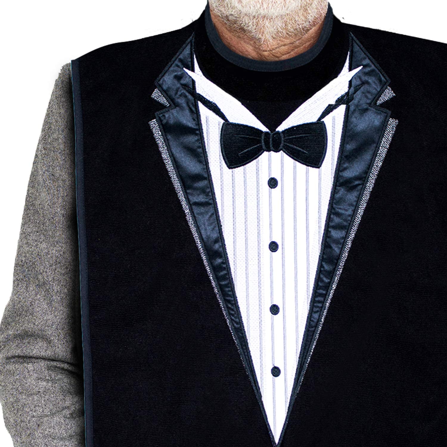 Men's Dress 'n Dine™ Adult Bib with Tuxedo - Classy Pal Dress 'n Dine Adult Bibs