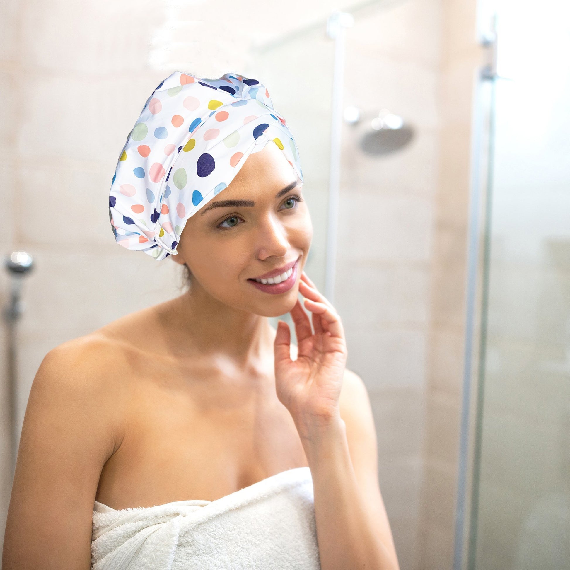 Polka Dot Shower Cap - Classy Pal Shower Cap