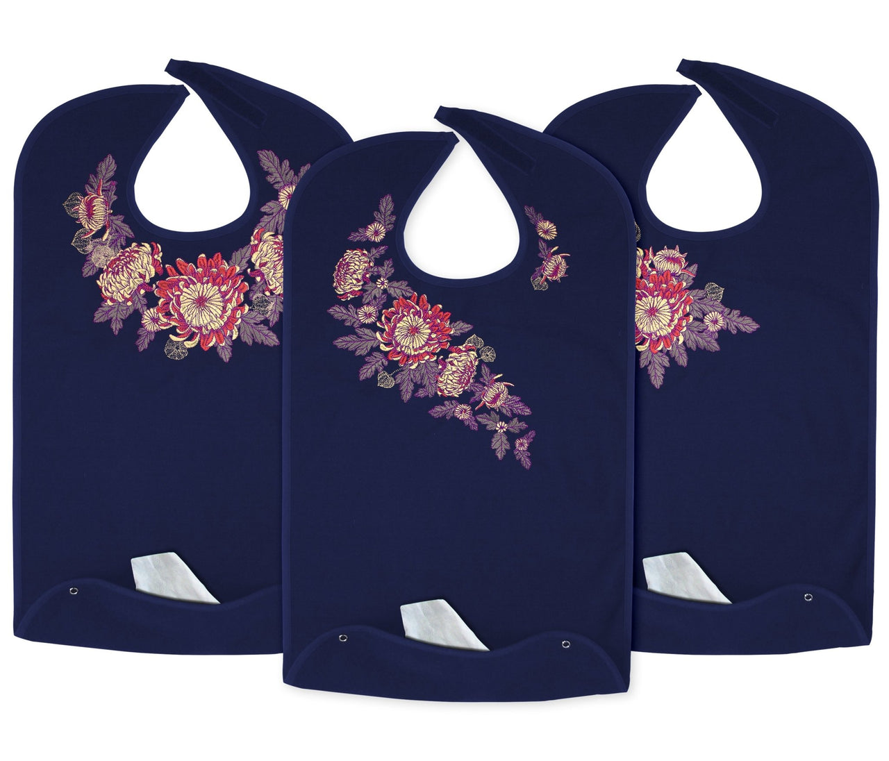 Women's Dress 'n Dine™ Adult Bibs Chrysanthemum Collar, Mum, Sash (3 Pack)