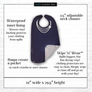 Women's Wipe 'n Wear™ Adult Bib Pearls (3 Pack) - Classy Pal